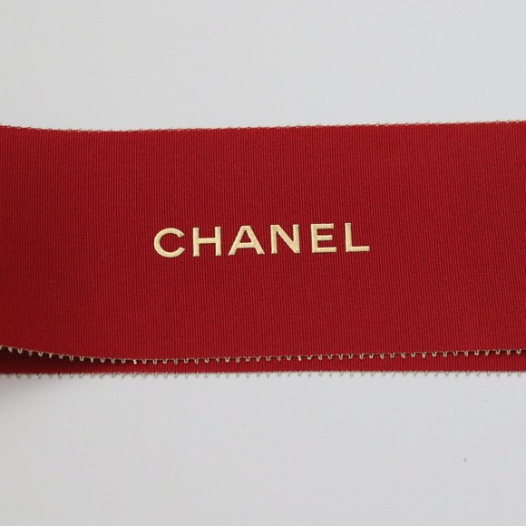 CHANEL | Party Supplies | Chanel Red Golden Ribbon Gift Wrap Craft ...